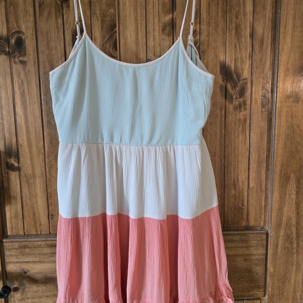 Colorblock Spaghetti Strap Dress